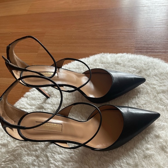 Aquazzura Minute Pump 105 Black Heels - Picture 8 of 9
